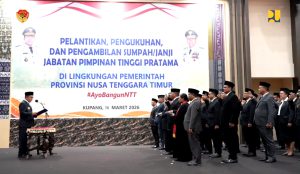 Gubernur NTT Lantik dan Kukuhkan 35 Pejabat Eselon II, Benny Nahak Dikukuhkan Jadi Kadis PUPR NTT